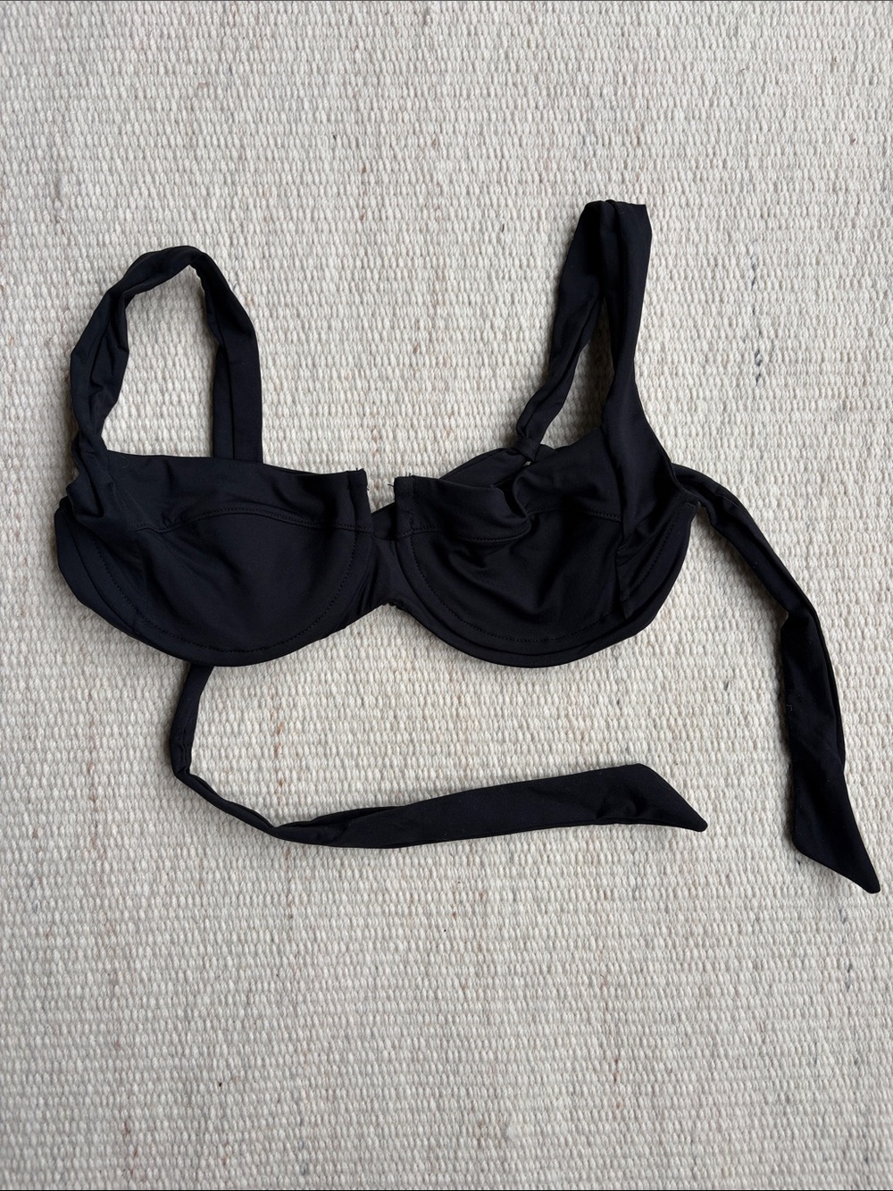 l*space black camellia Bikini Top